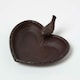 image 1 of Homescapes Brown Decorative Bird Rustic Heart Bird Bath Cast Iron