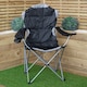 image 2 of Luxury Padded High Back Folding Outdoor, Camping, Fishing Chair in Black
