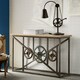image 2 of Ells Industrial Console Table with Wheels Black