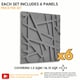 image 2 of NOVECRAFTO Geometric 3D Wall Panels – 6 Sheets Covering 1.5 sqm (16.15 sqft) – Decorative PVC Panels 50x50cm – Modern Geometric Line Design Grey