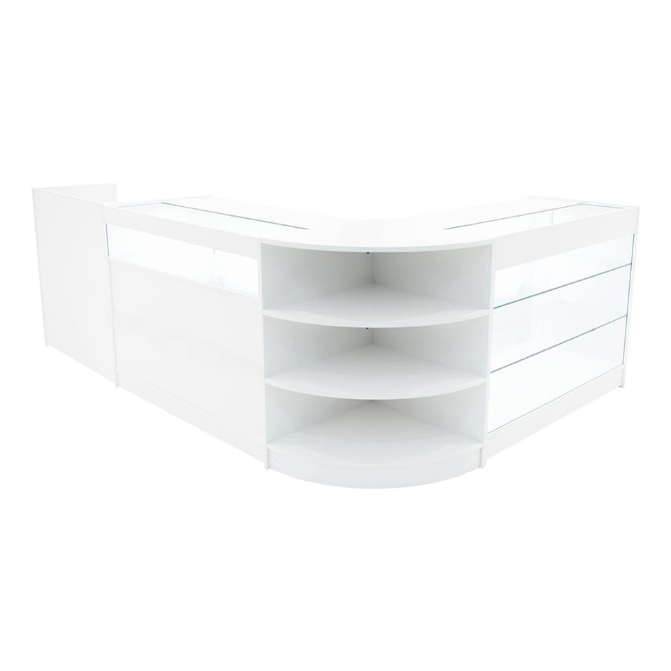 image 1 of Hyperion LED Shop Counter Set K1200, B1200, TB60 & LM60 - White