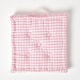 image 3 of Homescapes Cotton Gingham Check Pink Floor Cushion - 50 x 50 cm | Pink | 50 x 50 cm