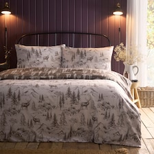 D & D Alpine Stag Duvet Cover Set Natural