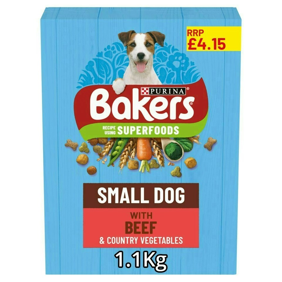 Bakers Small Dog with Tasty Beef & Country Vegetables 1.1kg (Pack of 5)
