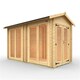 image 1 of 12ft x 6ft (3500mm x 1750mm) Horsforth " The Lincoln" 19mm Log Cabin with 4 Full Pane Windows
