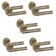 image 1 of Golden Grace 5 Pair Straight T-Bar Design Classic Door Handles in Antique Brass Finish with Spindle and Fixings Bronze