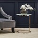 image 2 of Interiors by Premier End Table With White Marble Effect Top Silver