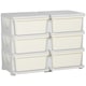 image 1 of HOMCOM Kids Storage Units with Drawers Chest Dresser Tower | Cream | 75 x 37 x 56.5cm