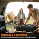 image 10 of Outsunny Folding Outdoor Storage Trolley Cart Bag Telescopic Handle Brakes Black