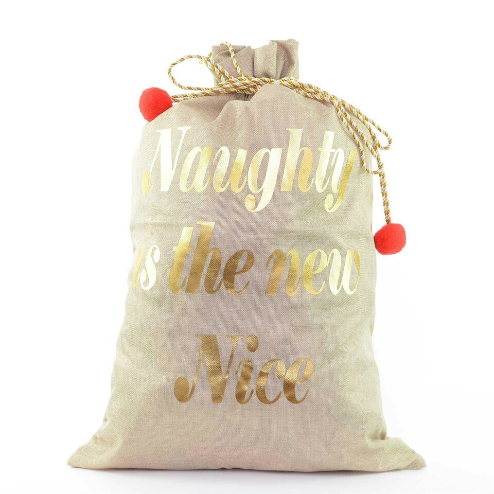 image 1 of Santa Sack Naughty Is The New Nice Christmas Bag 72x50cm