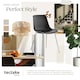 image 7 of Dining Chair Mave - large plastic seat, ergonomic, high backrest, 120 kg load capacity - Set of 6 Black | Black/Chrome