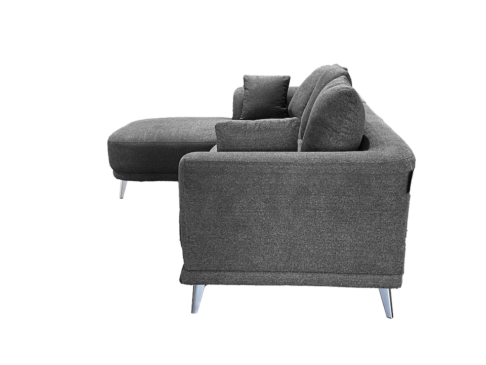 image 1 of The 3 Seater Nova Lounger Right Corner Sofa in Grey or Cream | Grey | One Size