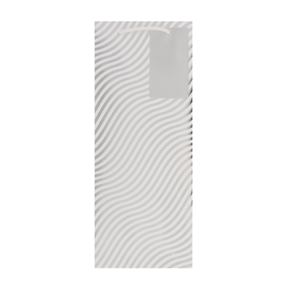 image 1 of Hallmark Pack Of 3 Bottle Bags - Silver Waves