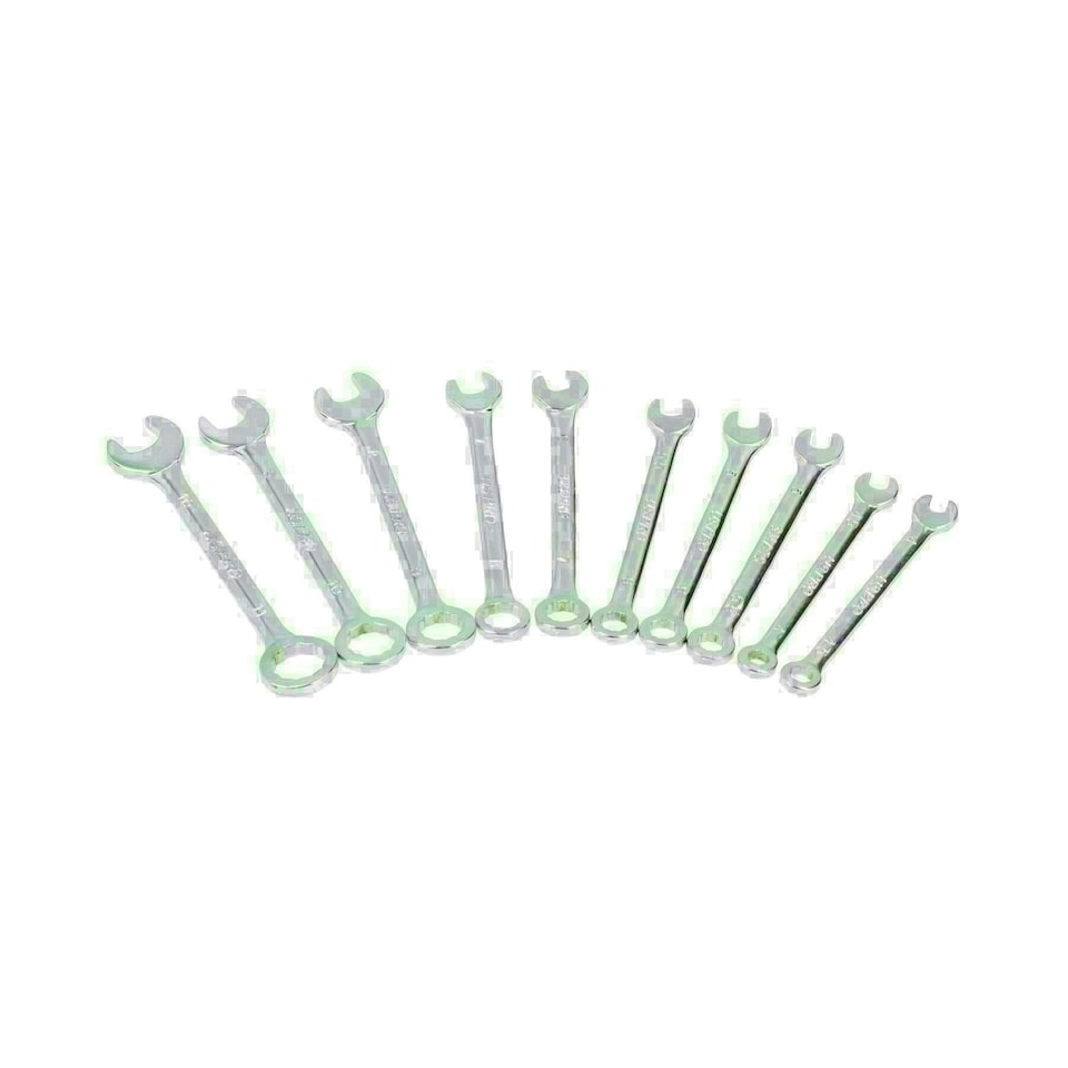 image 1 of Metric 1/4in Drive Sockets 4 - 14mm + 10pc Spanners 4 - 11mm + 1/4in Ratchet