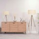 image 3 of ValueLights Clipper Scandi Brown Floor Lamp Brown Shade