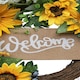 image 2 of Living and Home Artificial Sunflower Wreath - Round Hanging Decoration