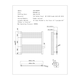 image 3 of Zennor - Black Electric Towel Rail H600mm x W600mm Straight 200w Standard