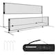 image 1 of Black 4m Badminton Net Post Set Outdoor Portable Volleyball Pickleball Tennis
