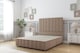 image 1 of Sloomy Langston Mink Plush Divan Bed Base No Drawers With 54 Inch Floor Standing Headboard & 12 Inch Matching Footboard | Brown | Mink | Super King | 1