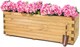 image 6 of Primrose Rectangle Pine Wood Raised Trough Outdoor Patio Planter 1.1m