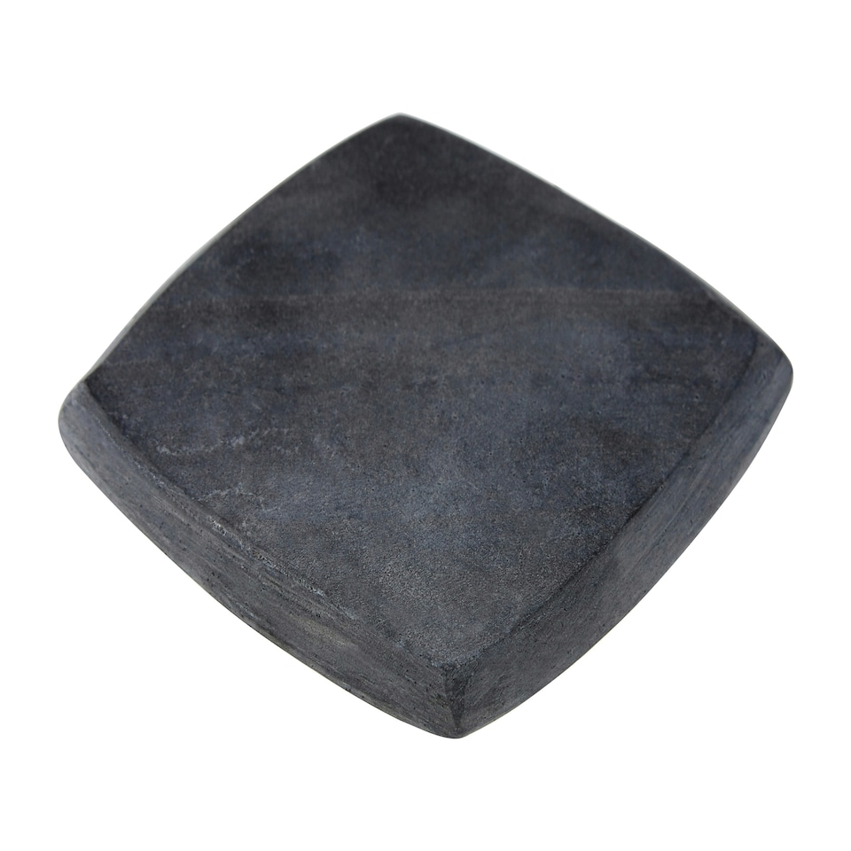 image 1 of Interiors By Premier Set Of Four Dark Grey Marble Square Coasters, Stone Coasters For Home & Kitchen, Heat Resistant Coasters