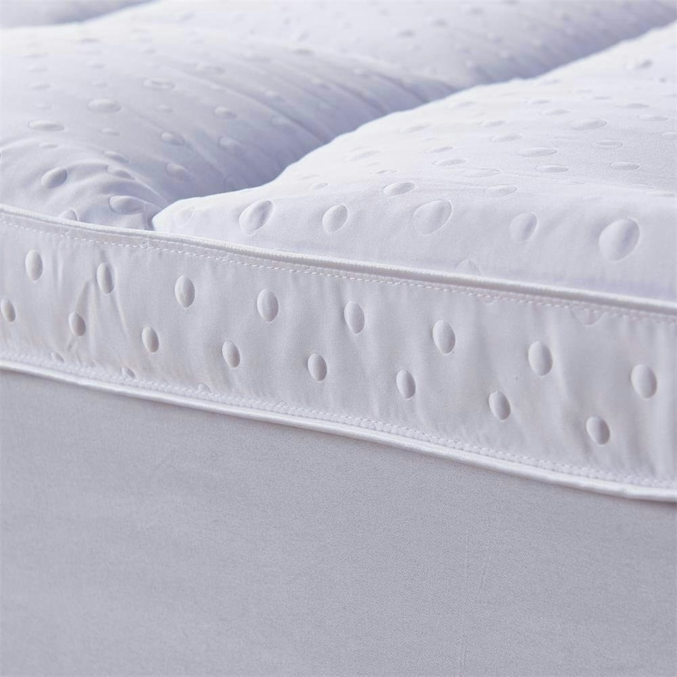 image 1 of 5cm 3D Microfibre Bubble Mattress Topper | White | Double | 1