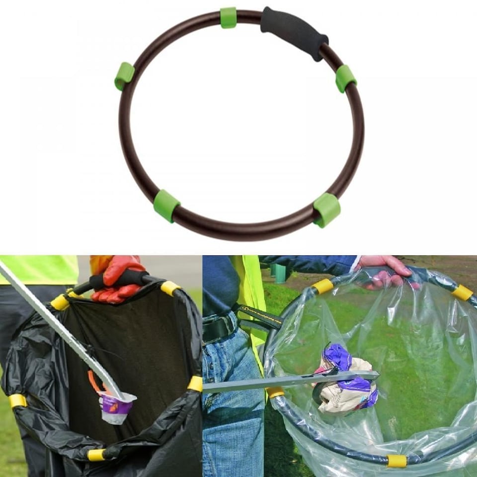 image 1 of Handy Hoop Ring Sack Bin Refuse Garbage Bag Holder