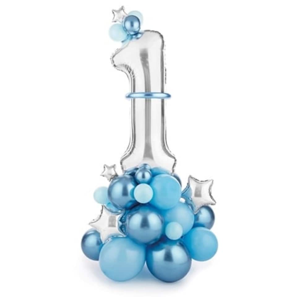 image 1 of Blue First Birthday DIY Premium Balloon Kit