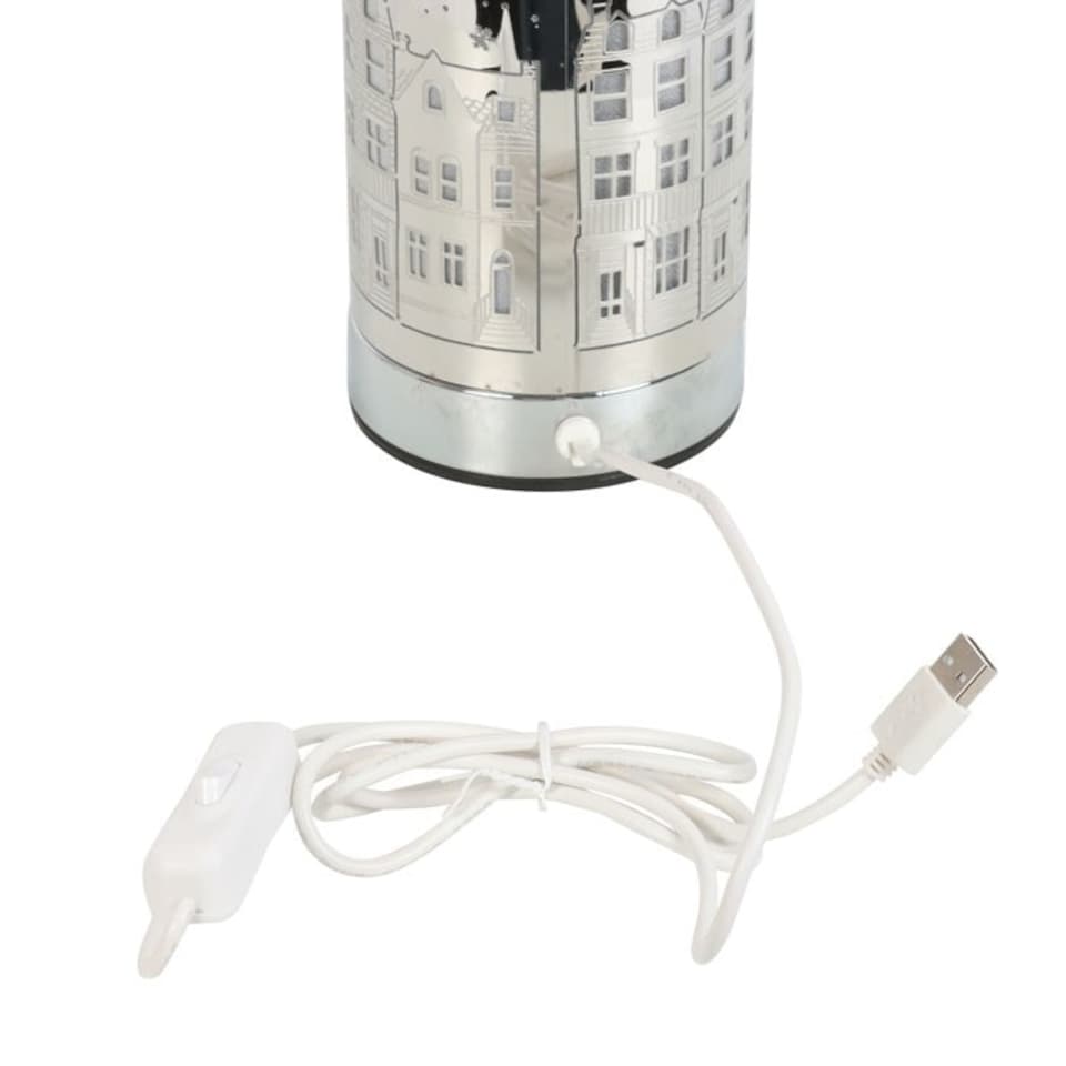 image 1 of Something Different Christmas Village Aroma Lamp - Silver - One Size