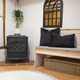 image 5 of Nicola Spring Rectangle Velvet Cushion - 60cm x 40cm - Black Black