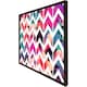 image 3 of Tropical geometric zig zags (Picture Frame) Brown | Oak | XS