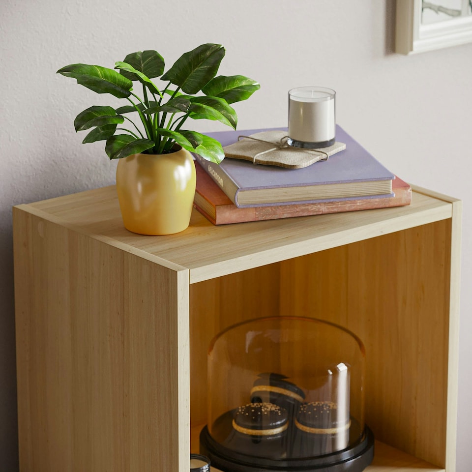 image 1 of Vida Designs Oxford 3 Tier Cube Bookcase Display Storage, Oak