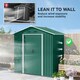image 8 of Outsunny 6.5x3.5ft Metal Garden Shed for Garden and Outdoor Storage, Green