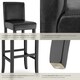 image 5 of Bar Stools with a padded backrest and faux leather cover | Black | black | 41 x 40 x 107 cm | 2