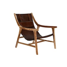 Armchair Home ESPRIT Natural Dark brown Teak 68 x 86 x 86 cm N/A