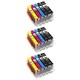 image 1 of 3x Sets of 5 Compatible Canon PGI580XXL CLI581XXL Ink Cartridges Multi