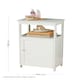 image 4 of Shutter White Wood Floor Cabinet White