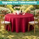 image 9 of Round Damask Table Cloth, Circular Linen Table Cover - 120 Inch