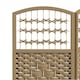 image 6 of HOMCOM 3 Panel Folding Room Divider, Freestanding Privacy Screen, Natural | Brown | Natural wood
