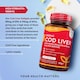 image 2 of Nutravita Cod Liver Oil 1000mg - Omega 3, Vitamins A, D, E & Garlic Oil - Supports Heart & Brain Health - 365 Fish Oil Softgels - Made in The UK