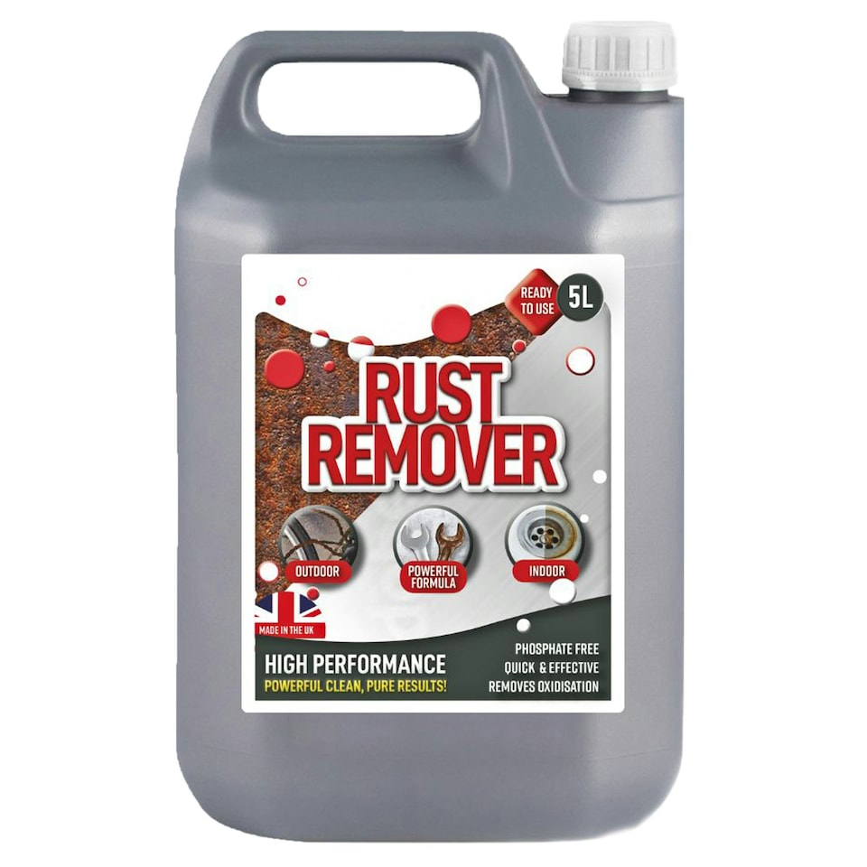 image 1 of 4 x 5 Litre Rust Remover Solution Ready To Use Removes Rust Back To Bare Metal