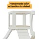 image 9 of NOVECRAFTO Modular Ceiling Cat Furniture – Wooden Hanging Cat Tower with Shelves, Bridge & Sleeper – Space-Saving Climbing System for Indoor Cats White