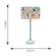 image 4 of ValueLights Bobbles Powder Blue Table Lamp with Abstract Shapes Shade & Bulb | Multi