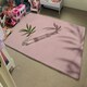 image 4 of Botanical leaf on pink (Rug) Pink | M