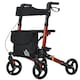 image 1 of HOMCOM 4 Wheel Rollator Walker,  Adjustable Mobility Walker with Bag, Red