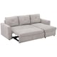 image 1 of HOMCOM 3 Seater Sofa Bed, Convertible Pull Out Sofa with Storage, Grey