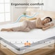 image 5 of Lavio Mattress Topper Memory Foam Dual Layer Hotel Quality Bed Protector | White | Double