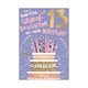 image 1 of Words 'n' Wishes 13th Birthday Card for Grandaughter, Patterned & Foiled Letters With Birthday Cake, Multicoloured, 23.5 x 16.5 cms