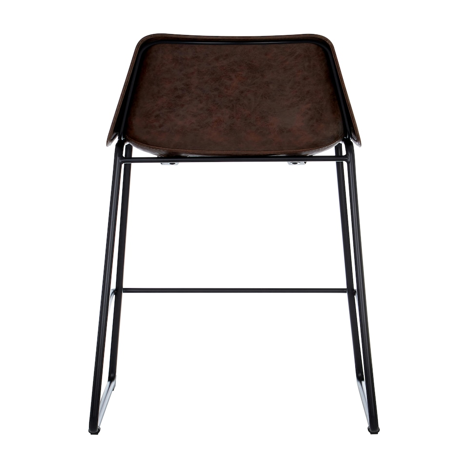 image 1 of Interiors by Premier Elevated And Comfortable Mocha Bar Stool With Black Legs, Sleek Design Kitchen Stool, Contemporary Bar Stool