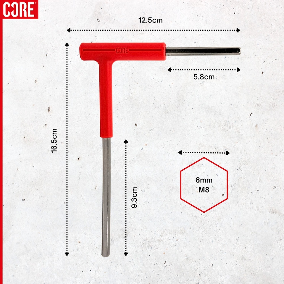 image 1 of CORE Hench Wrench - 6mm Allen Key Tool For Stunt Scooters